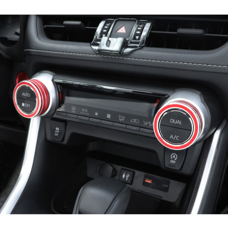 2 PCS Car Aluminum Alloy Air Conditioner Knob Case for Toyota RAV4 / Wildlander (Red) by buy2fix