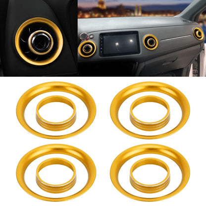 8 PCS Car Aluminum Alloy Air Conditioner Knob Case and Base for Honda XR-V (Gold) by buy2fix