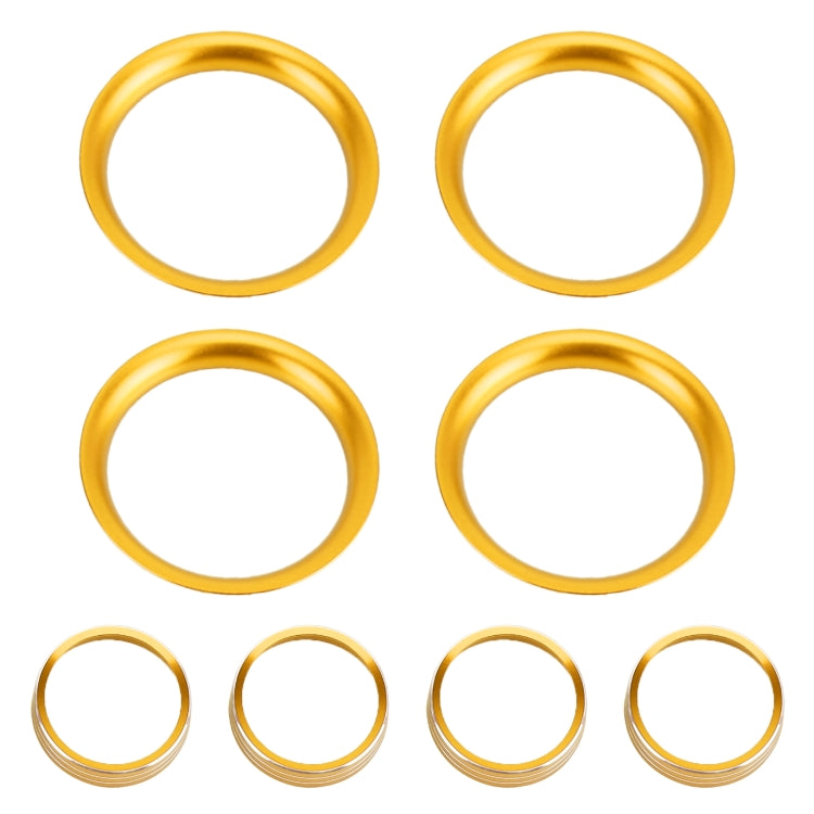8 PCS Car Aluminum Alloy Air Conditioner Knob Case and Base for Honda XR-V (Gold) by buy2fix