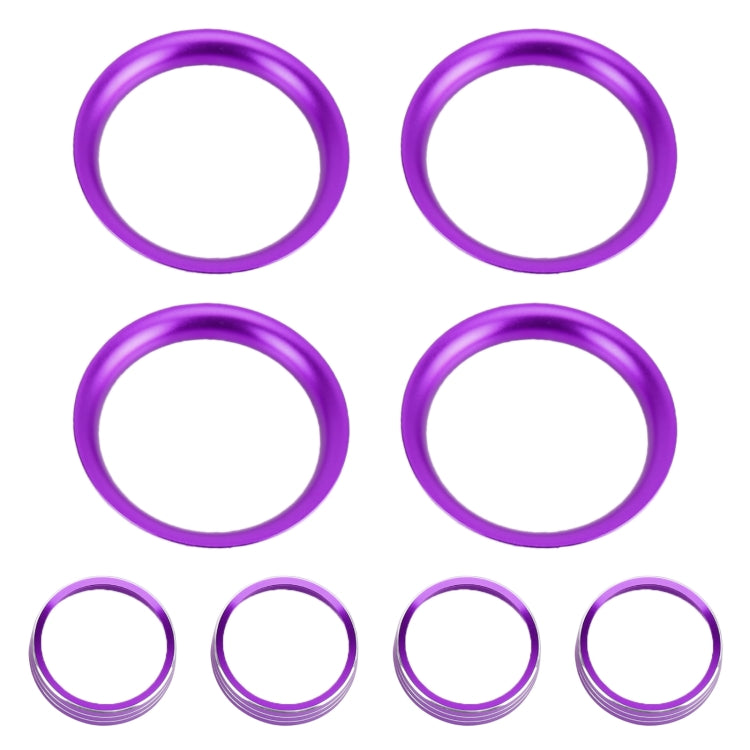 8 PCS Car Aluminum Alloy Air Conditioner Knob Case and Base for Honda XR-V (Purple) by buy2fix
