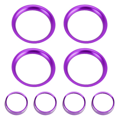 8 PCS Car Aluminum Alloy Air Conditioner Knob Case and Base for Honda XR-V (Purple) by buy2fix