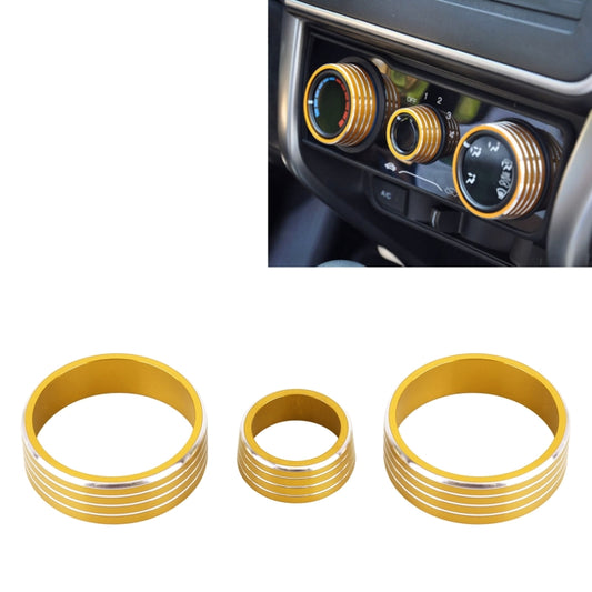 3 PCS Car Aluminum Alloy Air Conditioner Knob Case for Honda VEZEL / XR-V / Fit / GIENIA / City(Gold) by buy2fix