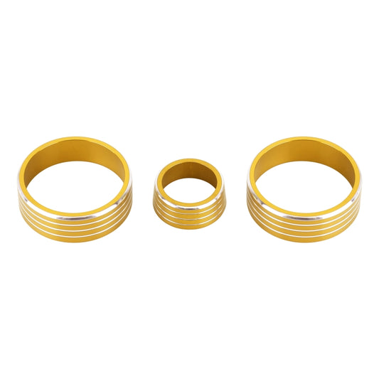 3 PCS Car Aluminum Alloy Air Conditioner Knob Case for Honda VEZEL / XR-V / Fit / GIENIA / City(Gold) by buy2fix