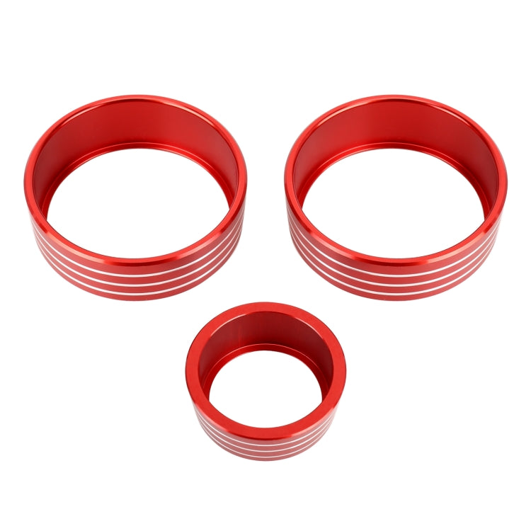 3 PCS Car Aluminum Alloy Air Conditioner Knob Case for Honda VEZEL / XR-V / Fit / GIENIA / City(Red) by buy2fix