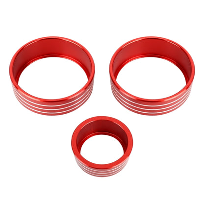 3 PCS Car Aluminum Alloy Air Conditioner Knob Case for Honda VEZEL / XR-V / Fit / GIENIA / City(Red) by buy2fix
