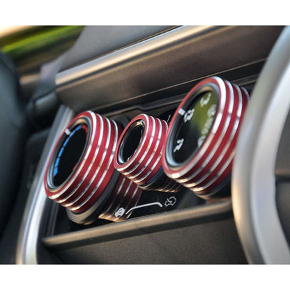 3 PCS Car Aluminum Alloy Air Conditioner Knob Case for Honda VEZEL / XR-V / Fit / GIENIA / City(Red) by buy2fix