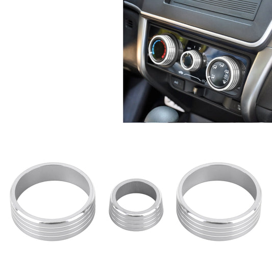 3 PCS Car Aluminum Alloy Air Conditioner Knob Case for Honda VEZEL / XR-V / Fit / GIENIA / City(Silver) by buy2fix