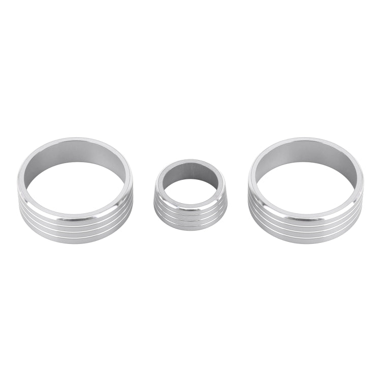 3 PCS Car Aluminum Alloy Air Conditioner Knob Case for Honda VEZEL / XR-V / Fit / GIENIA / City(Silver) by buy2fix
