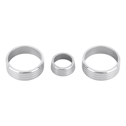 3 PCS Car Aluminum Alloy Air Conditioner Knob Case for Honda VEZEL / XR-V / Fit / GIENIA / City(Silver) by buy2fix
