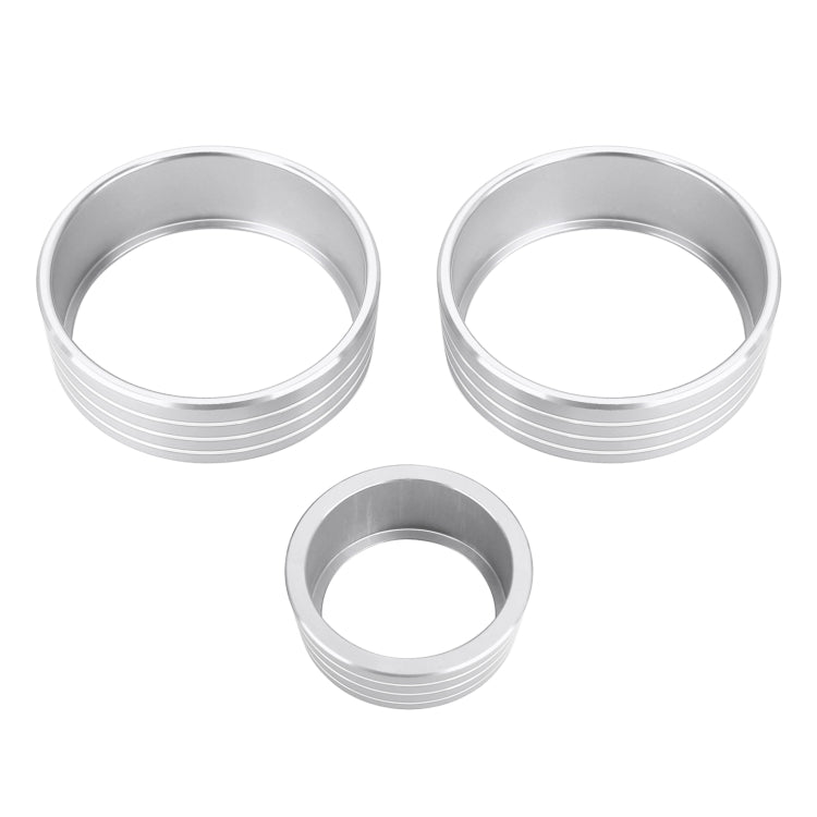 3 PCS Car Aluminum Alloy Air Conditioner Knob Case for Honda VEZEL / XR-V / Fit / GIENIA / City(Silver) by buy2fix