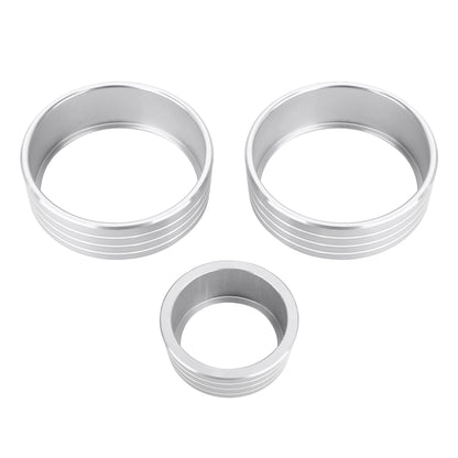 3 PCS Car Aluminum Alloy Air Conditioner Knob Case for Honda VEZEL / XR-V / Fit / GIENIA / City(Silver) by buy2fix