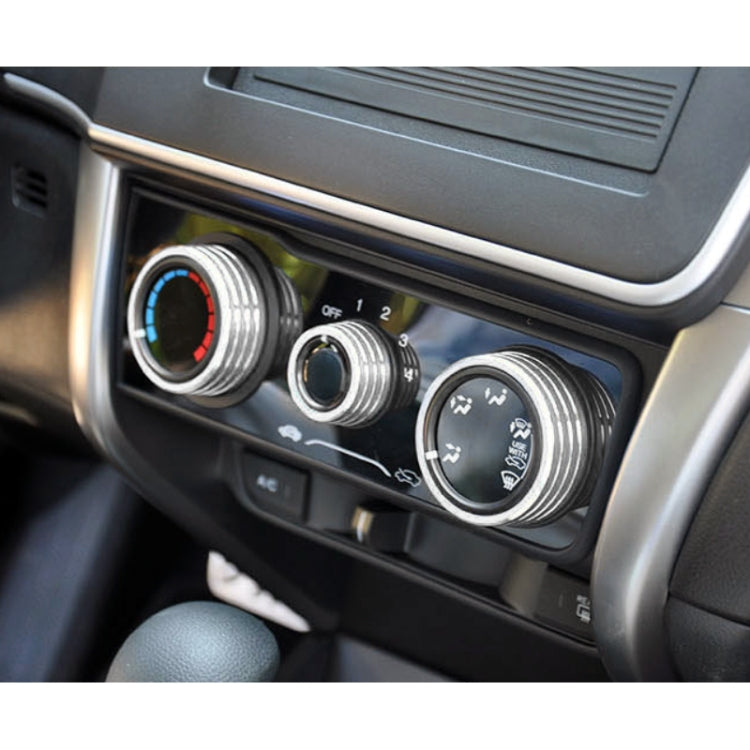 3 PCS Car Aluminum Alloy Air Conditioner Knob Case for Honda VEZEL / XR-V / Fit / GIENIA / City(Silver) by buy2fix