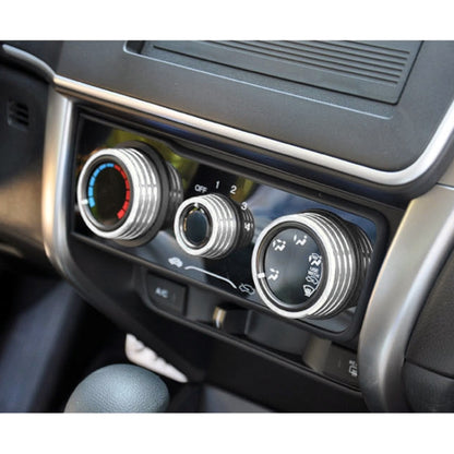 3 PCS Car Aluminum Alloy Air Conditioner Knob Case for Honda VEZEL / XR-V / Fit / GIENIA / City(Silver) by buy2fix