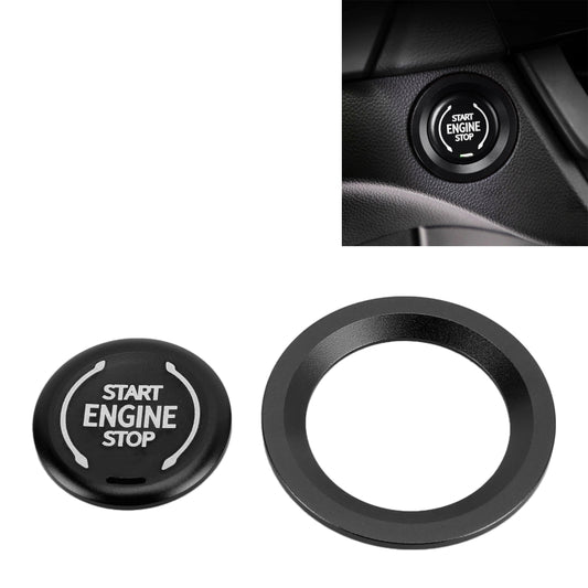 Car Engine Start Key Push Button Ring Trim Metal Sticker Decoration for Cadillac CT5 CT4 XT4 XT6 / Chevrolet Silverado (Black) by buy2fix