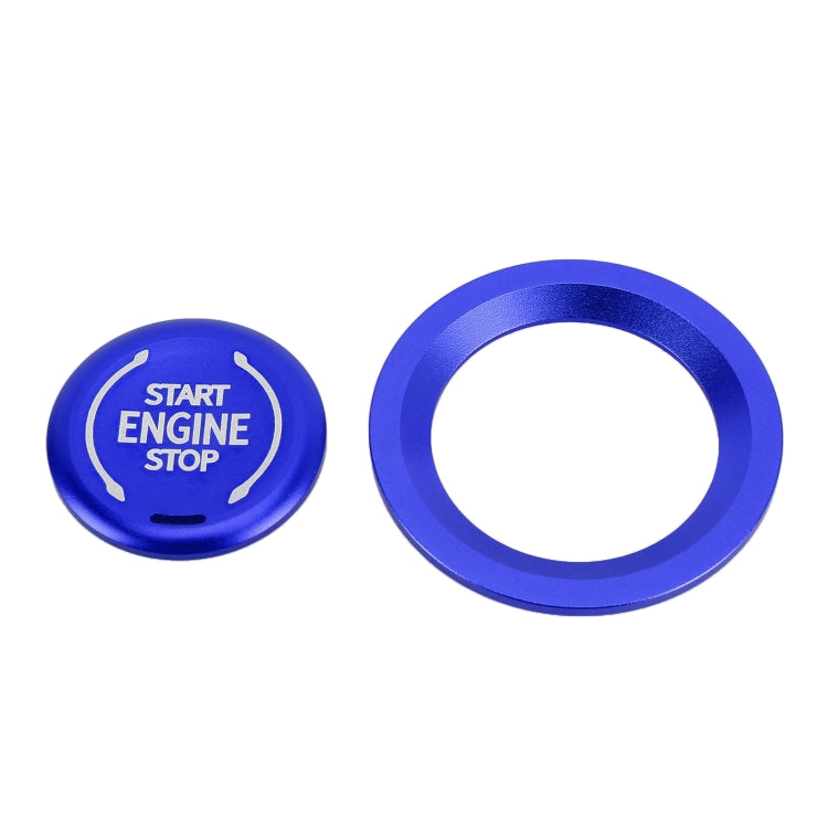 Car Engine Start Key Push Button Ring Trim Metal Sticker Decoration for Cadillac CT5 CT4 XT4 XT6 / Chevrolet Silverado (Blue) by buy2fix