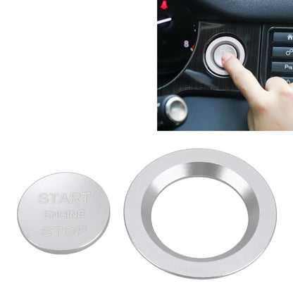 Car Engine Start Key Push Button Ring Trim Metal Sticker Decoration for Land Rover/Jaguar (Silver) by buy2fix