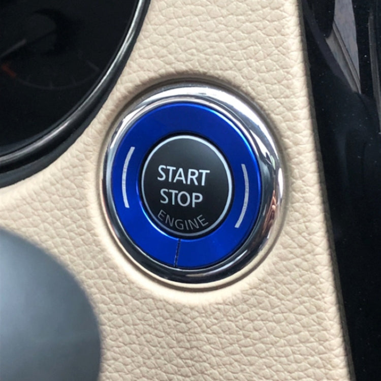 Car Engine Start Key Push Button Ring Trim Metal Sticker Decoration for Nissan X-TRAIL (Blue) by buy2fix