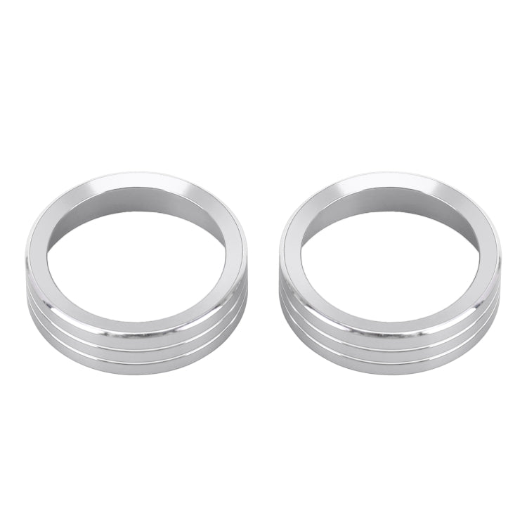 2 PCS Car Metal Air Conditioner Knob Case for Nissan X-TRAIL (Silver) by buy2fix