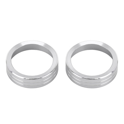 2 PCS Car Metal Air Conditioner Knob Case for Nissan X-TRAIL (Silver) by buy2fix