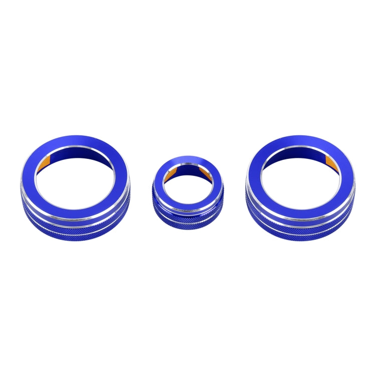 3 PCS Car Metal Air Conditioner Knob Case for Honda CR-V 2017(Blue) by buy2fix