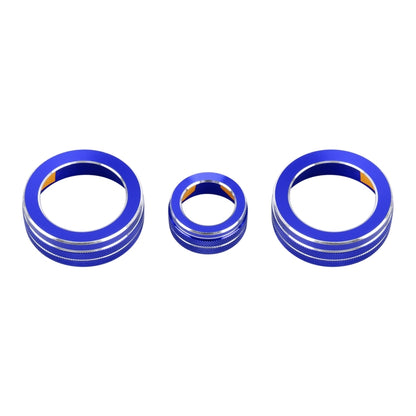 3 PCS Car Metal Air Conditioner Knob Case for Honda CR-V 2017(Blue) by buy2fix