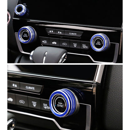 3 PCS Car Metal Air Conditioner Knob Case for Honda CR-V 2017(Blue) by buy2fix
