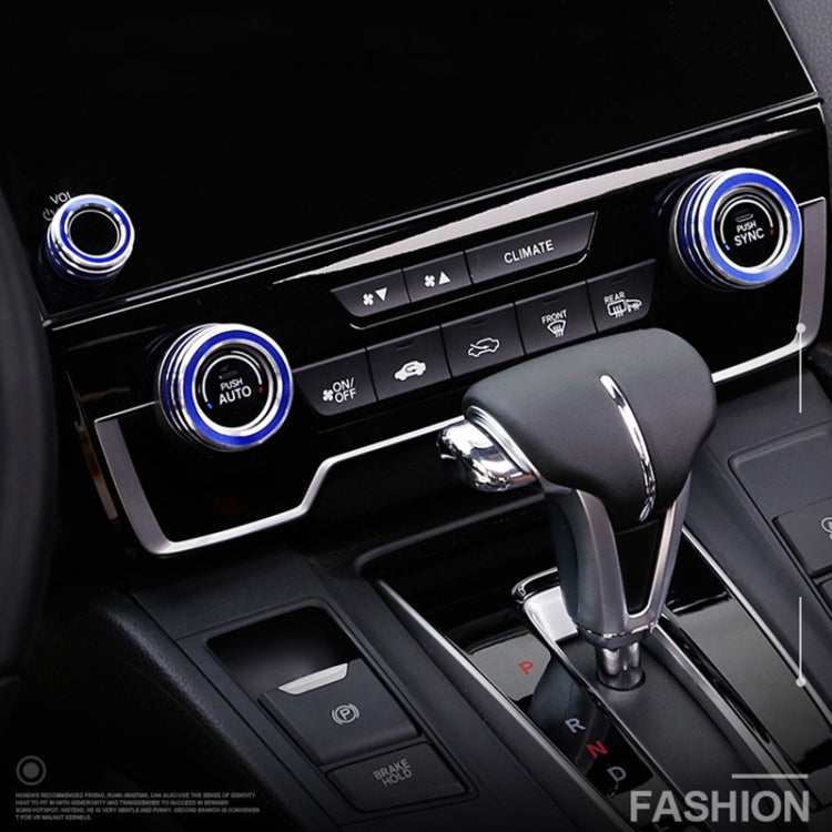 3 PCS Car Metal Air Conditioner Knob Case for Honda CR-V 2017(Blue) by buy2fix
