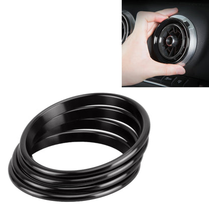 4 PCS Car Metal Air Outlet Decorative Outside Ring for Audi A3 / S3 / Q2L (Black) by buy2fix