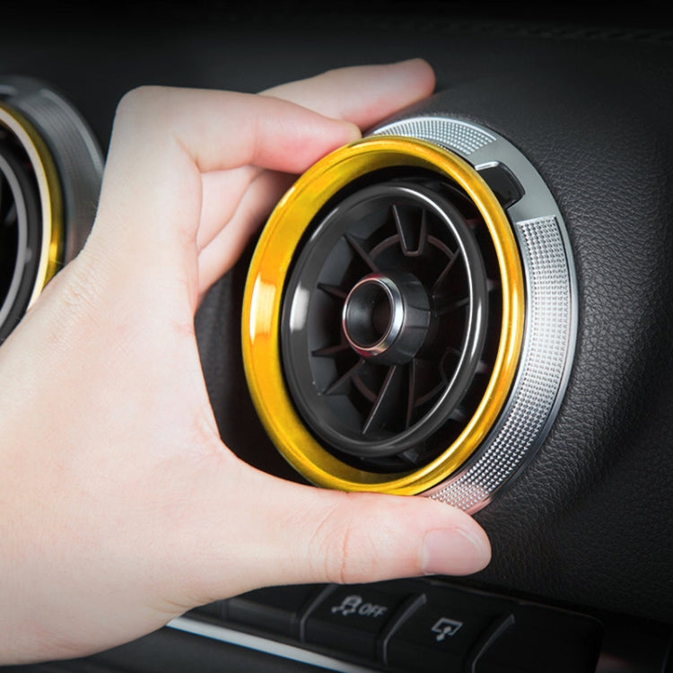 4 PCS Car Metal Air Outlet Decorative Outside Ring for Audi A3 / S3 / Q2L (Gold) by buy2fix