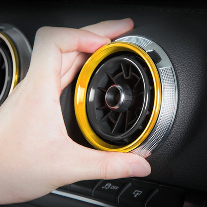 4 PCS Car Metal Air Outlet Decorative Outside Ring for Audi A3 / S3 / Q2L (Gold) by buy2fix