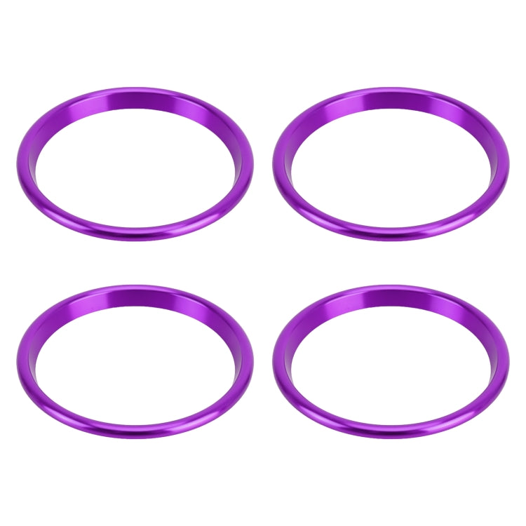 4 PCS Car Metal Air Outlet Decorative Outside Ring for Audi A3 / S3 / Q2L (Purple) by buy2fix