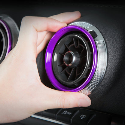 4 PCS Car Metal Air Outlet Decorative Outside Ring for Audi A3 / S3 / Q2L (Purple) by buy2fix