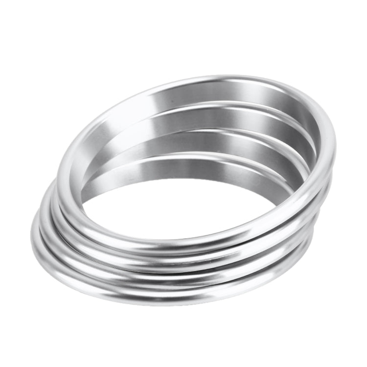 4 PCS Car Metal Air Outlet Decorative Outside Ring for Audi A3 / S3 / Q2L (Silver) by buy2fix