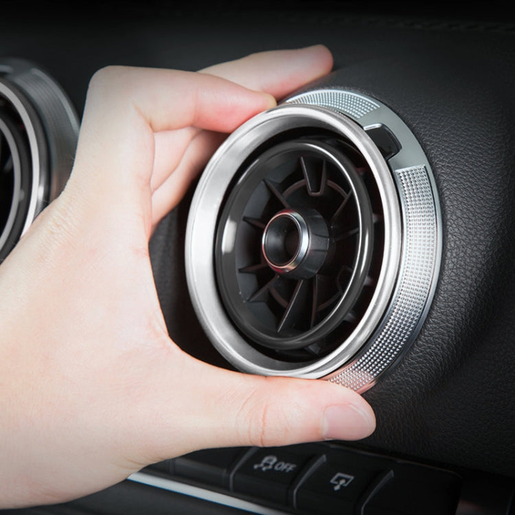 4 PCS Car Metal Air Outlet Decorative Outside Ring for Audi A3 / S3 / Q2L (Silver) by buy2fix