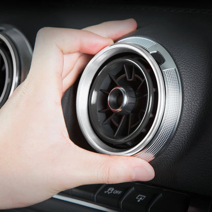 4 PCS Car Metal Air Outlet Decorative Outside Ring for Audi A3 / S3 / Q2L (Silver) by buy2fix