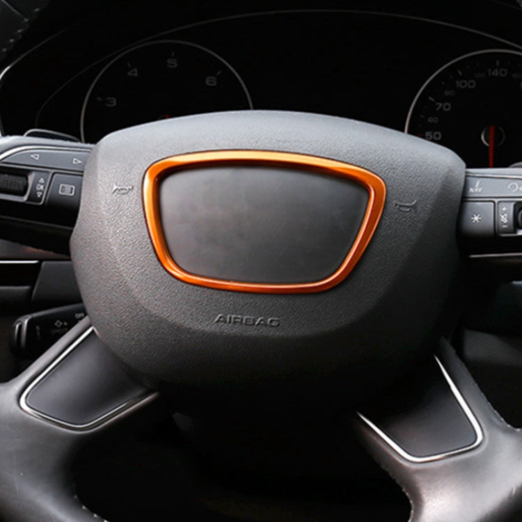 Car Auto Steering Wheel Ring Cover Trim Sticker Decoration for Audi (Orange) by buy2fix