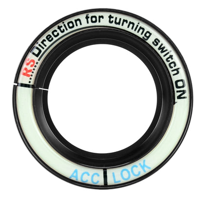 For Ford Fluorescent Aluminum Alloy Ignition Key Ring, Inside Diameter: 3.2cm (Black) by buy2fix