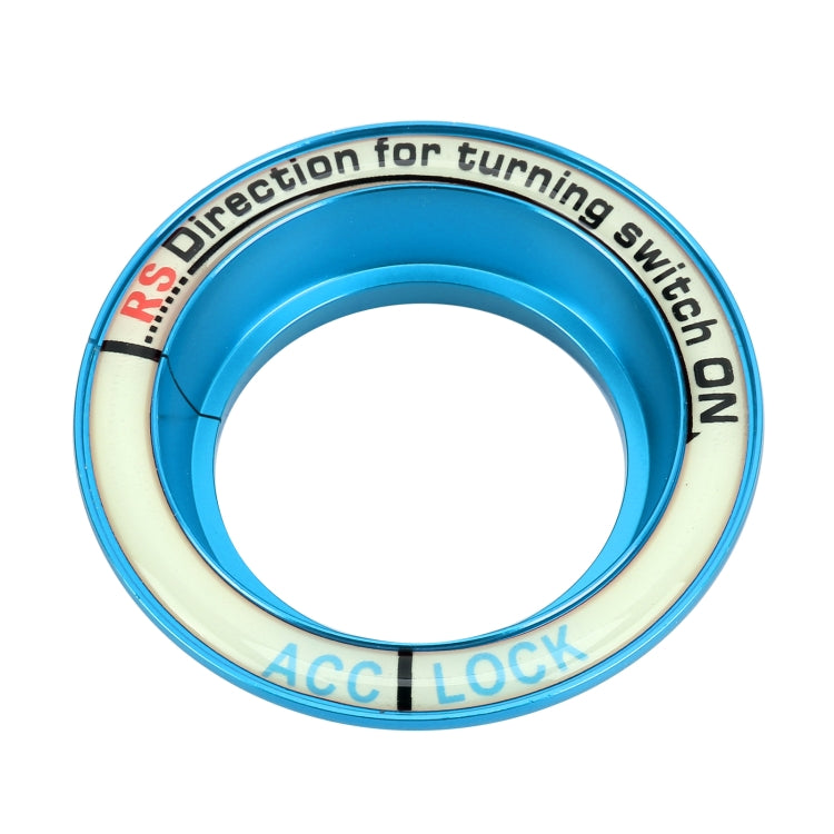For Ford Fluorescent Aluminum Alloy Ignition Key Ring, Inside Diameter: 3.2cm (Sky Blue) by buy2fix