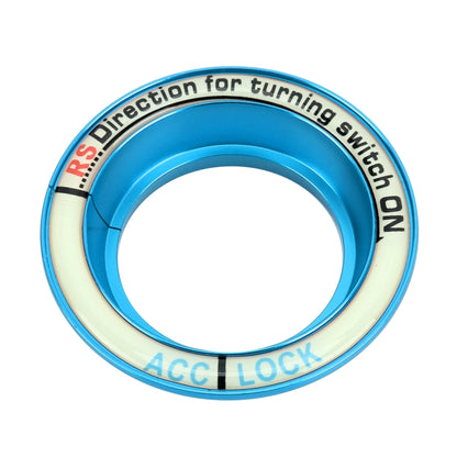 For Ford Fluorescent Aluminum Alloy Ignition Key Ring, Inside Diameter: 3.2cm (Sky Blue) by buy2fix