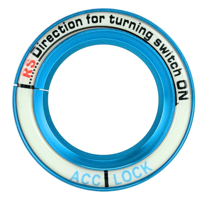 For Ford Fluorescent Aluminum Alloy Ignition Key Ring, Inside Diameter: 3.2cm (Sky Blue) by buy2fix