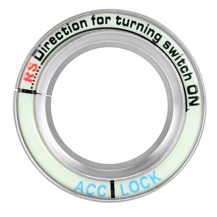 For Ford Fluorescent Aluminum Alloy Ignition Key Ring, Inside Diameter: 3.2cm (Silver) by buy2fix