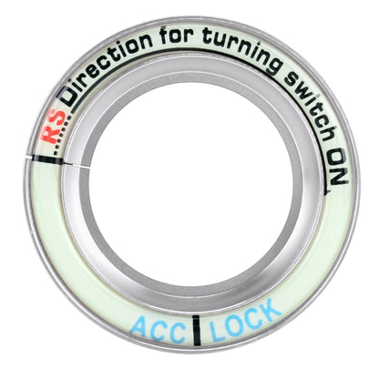 For Ford Fluorescent Aluminum Alloy Ignition Key Ring, Inside Diameter: 3.2cm (Silver) by buy2fix