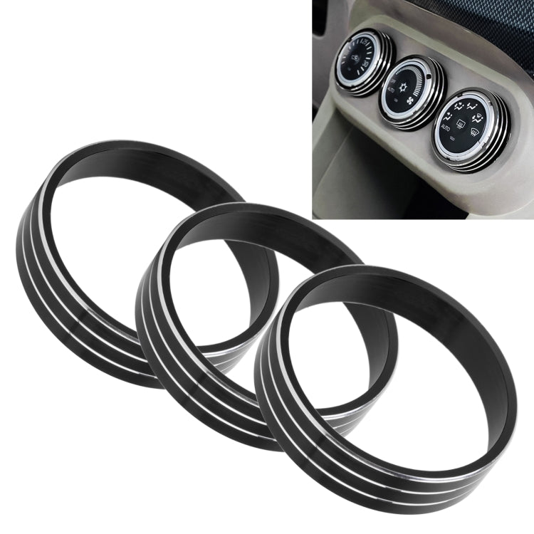 Car Metal Air Conditioner Knob Case for Mitsubishi ASX (Black) by buy2fix