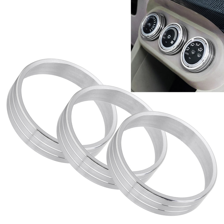 Car Metal Air Conditioner Knob Case for Mitsubishi ASX (Silver) by buy2fix