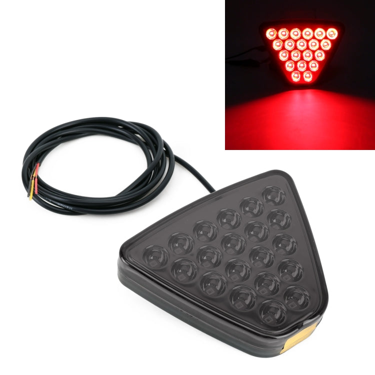 DC12V 1W Car Triangle Highlight Brake Lights Reversing Light with 20LEDs SMD-3528 (Black) - In Car by buy2fix | Online Shopping UK | buy2fix