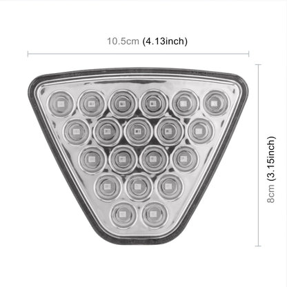 DC12V 1W Car Triangle Highlight Brake Lights Reversing Light with 20LEDs SMD-3528 (Transparent) - In Car by buy2fix | Online Shopping UK | buy2fix