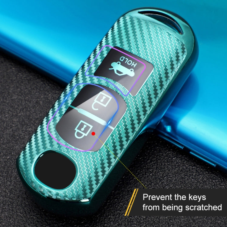 For Mazda Smart 3-button Car TPU Key Protective Cover Key Case with Key Ring (Silver) by buy2fix