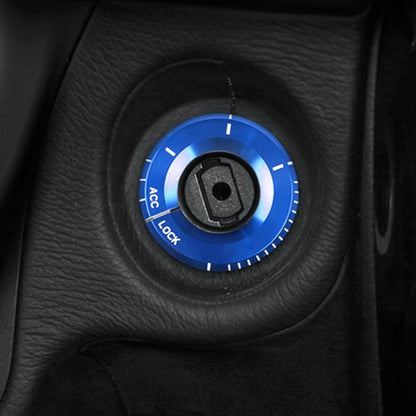 For Mercedes-Benz Metal Ignition Key Ring, Diameter: 4.8cm (Blue) by buy2fix