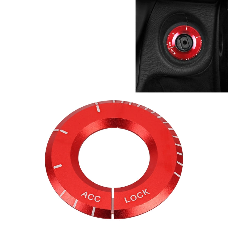 For Mercedes-Benz Metal Ignition Key Ring, Diameter: 4.8cm (Red) by buy2fix