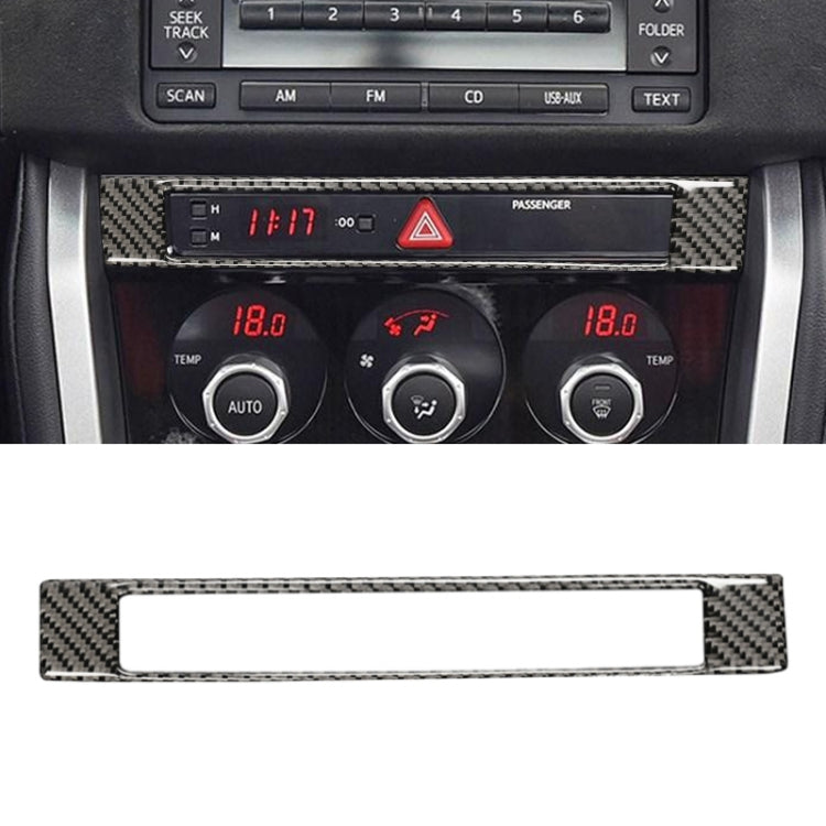 Car Carbon Fiber Central Control Clock Decorative Sticker for Subaru BRZ / Toyota 86 2013-2017, Left and Right Drive Universal(Black) by buy2fix